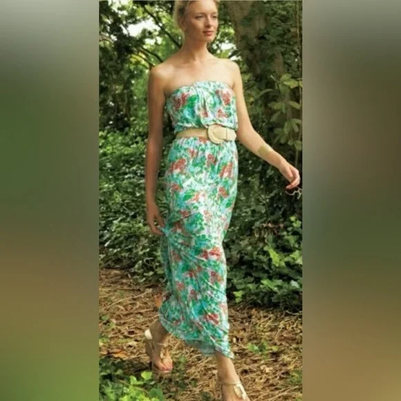 Lilly Pulitzer Marlisa Mini Bee In Your Bonnet Floral Jersey Maxi Dress Women XS - Picture 10 of 11